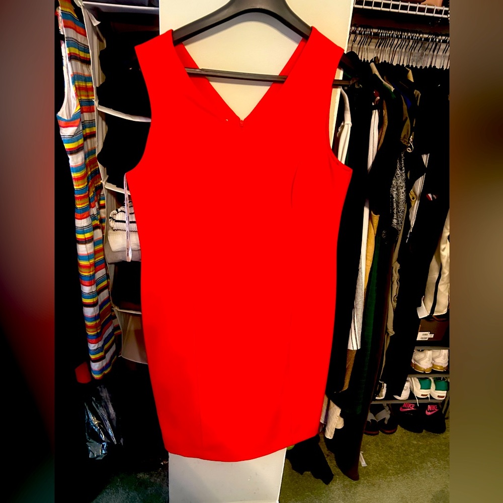 Anne Klein red sheath dress Size 14
